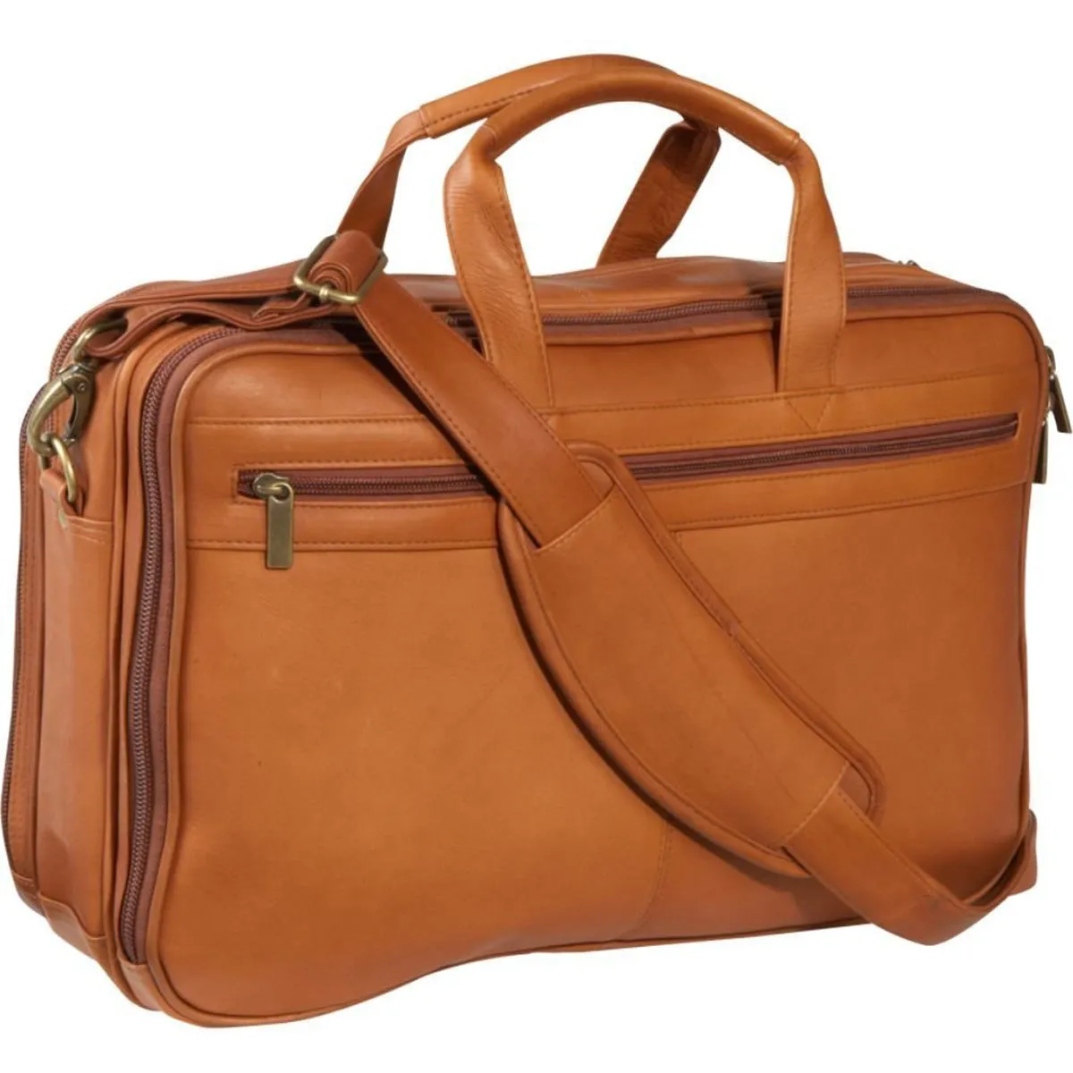 LeDonne Leather Dual Compartment Laptop Briefcase