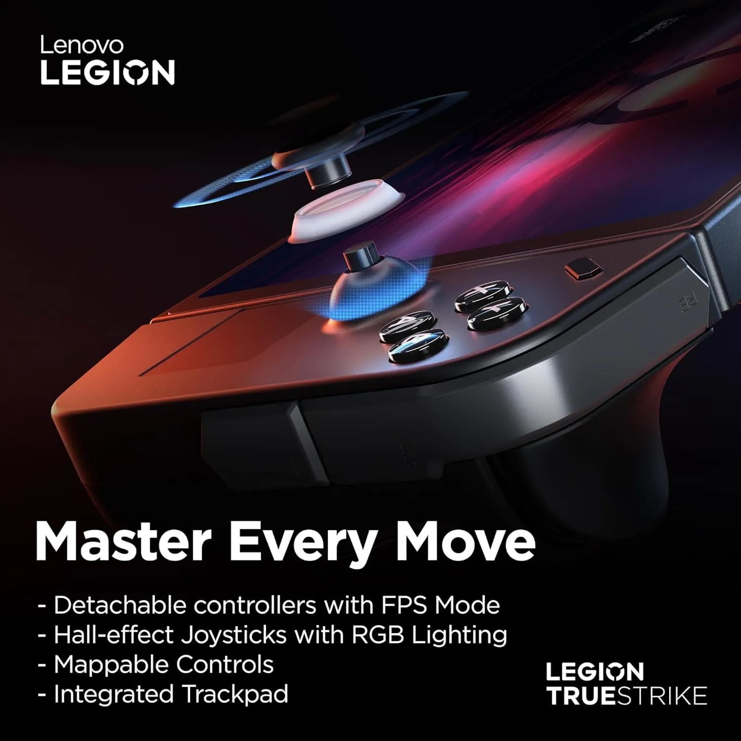 Lenovo Legion Go Handheld Gaming Console, 8.8-inch 2K Display, AMD Ryzen Z1 Extreme, 16GB RAM, 512GB SSD, Windows 11 Home