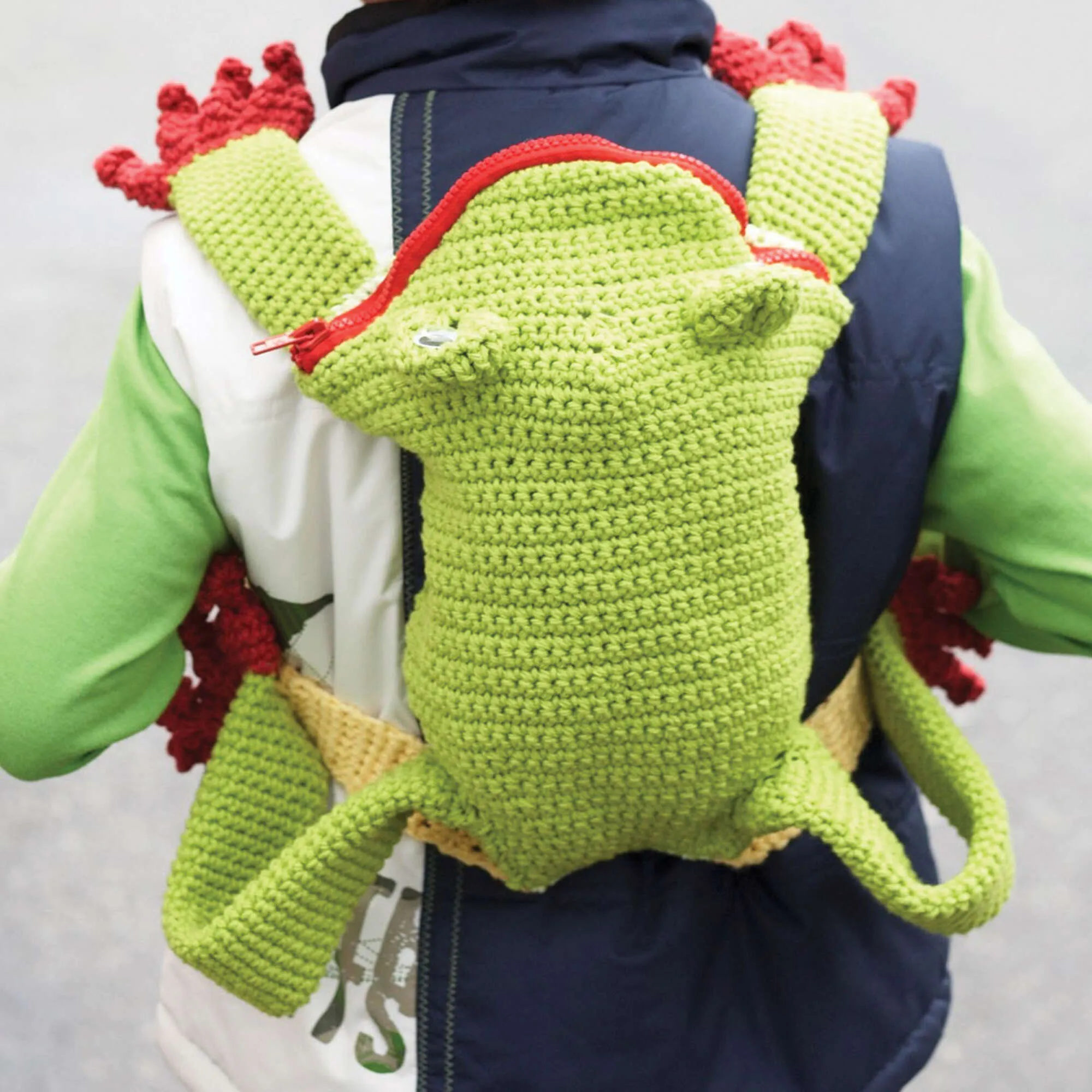 Lily Sugar'n Cream Crochet Frog Backpack