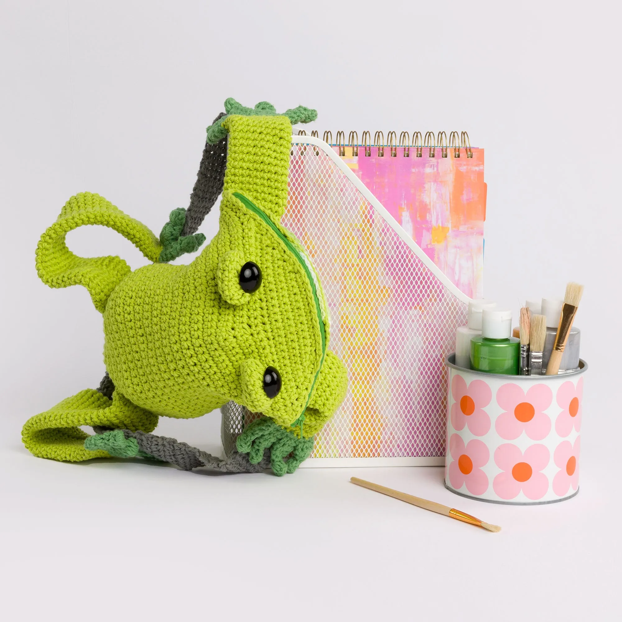 Lily Sugar'n Cream Crochet Frog Backpack