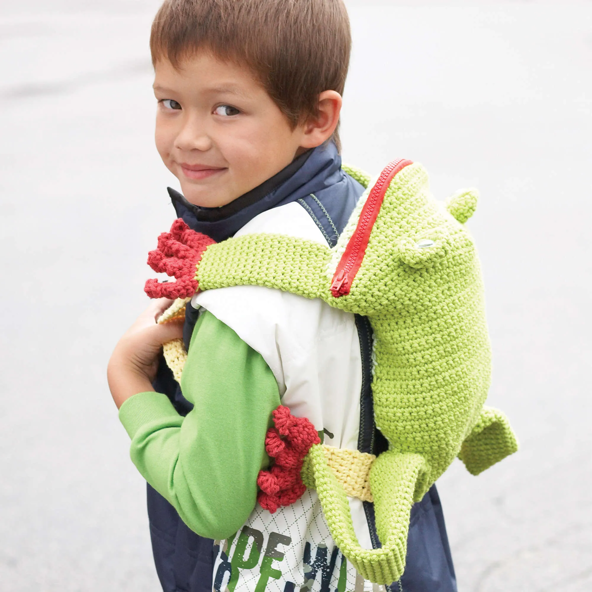 Lily Sugar'n Cream Crochet Frog Backpack