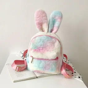 Little Princess Plush Bunny Backpack  Cute Girl's Kindergarten Bag