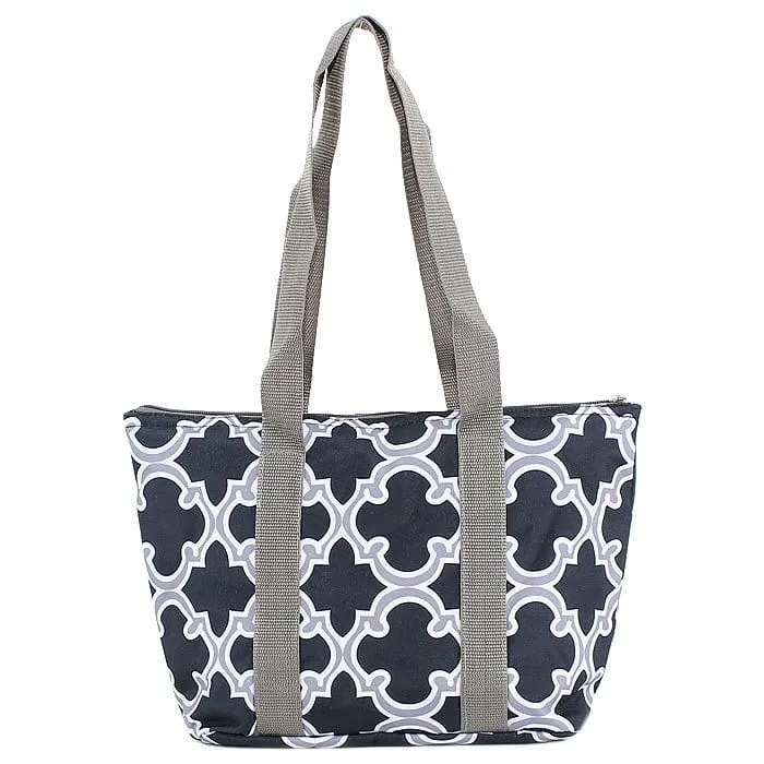 LT15-708 Quatrefoil Print Lunch Bag/Cooler