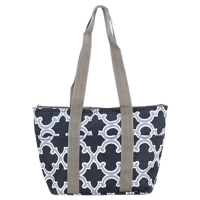 LT15-708 Quatrefoil Print Lunch Bag/Cooler