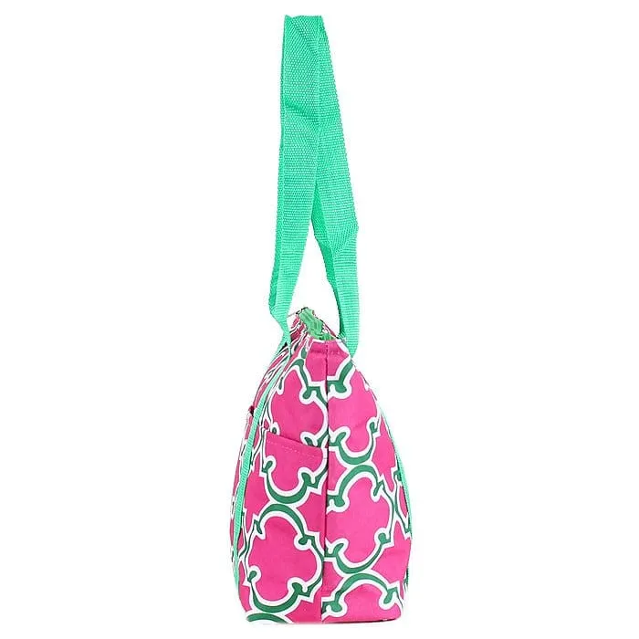 LT15-708 Quatrefoil Print Lunch Bag/Cooler