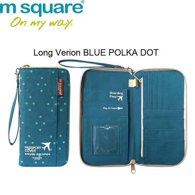 M Square Passport Cover Travel Wallet Document Passport Holder Organizer Cover on The Passport Women Business Card Holder ID