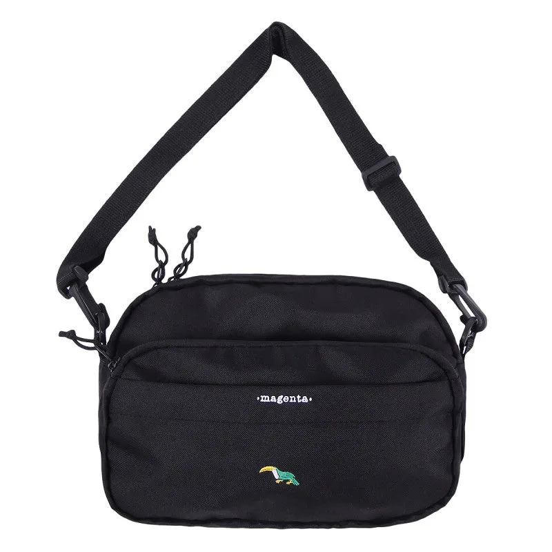 MAGENTA BAG - MESSENGER BLACK