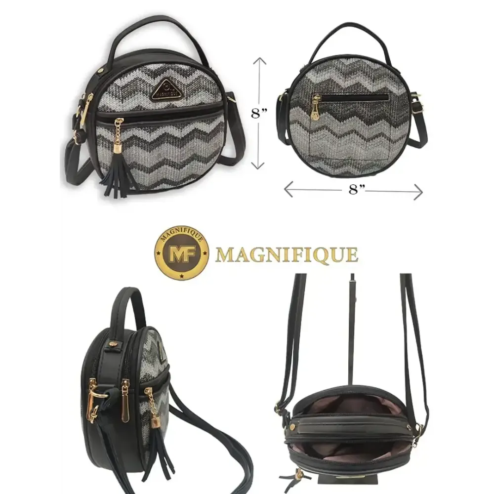 Magnifique Polyurethane Women's Hand/Sling/Side Bag/Purse? (Black)