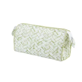 Make-up Bag Basketweave Green