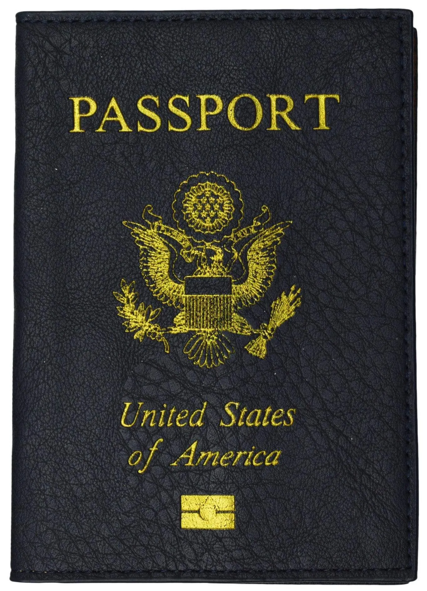 Marshal USA Gold Logo Passport Cover Holder for Travel 151 PU USA (C)