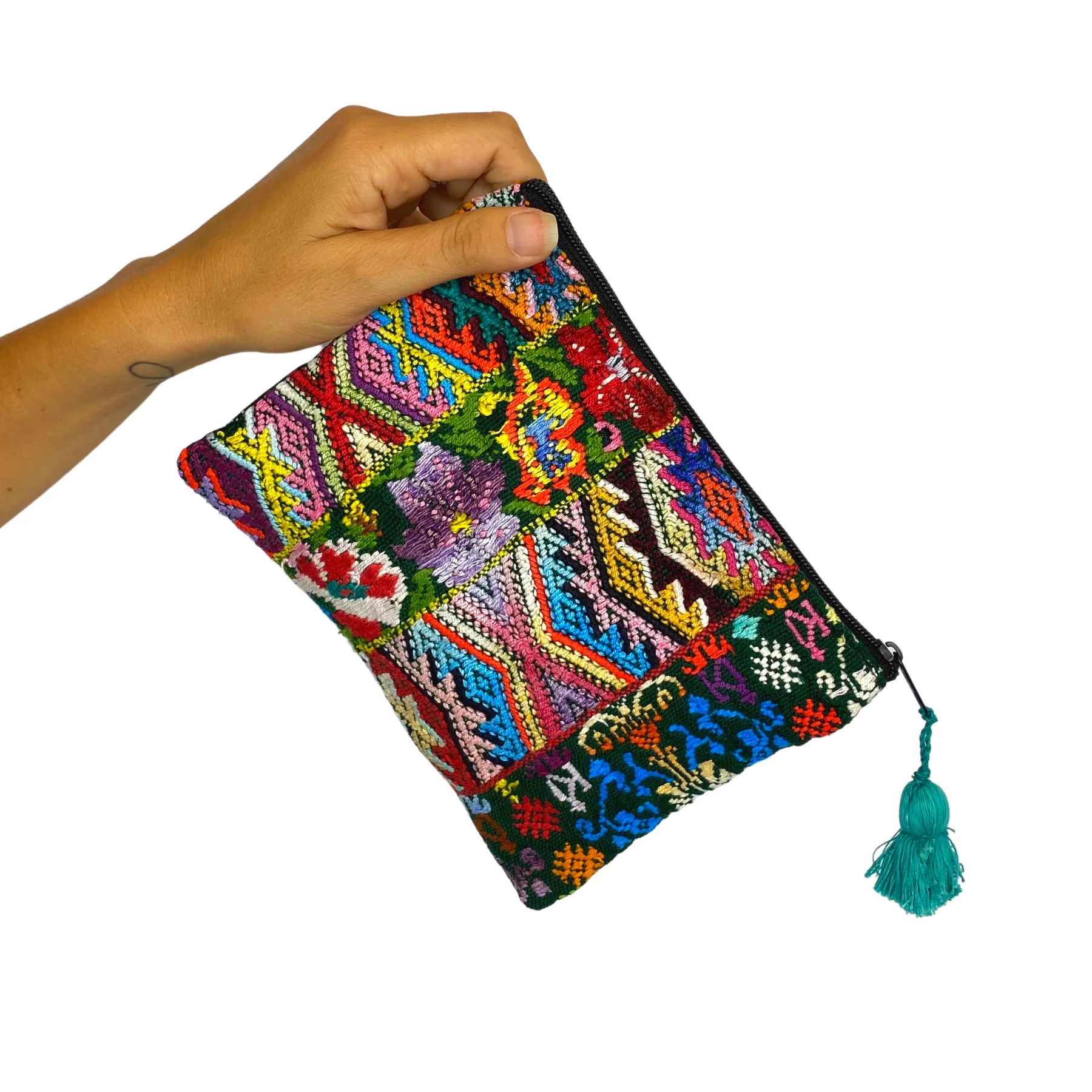 Maya Up-cycled Huipil Cosmetic One-of-a-Kind Bag - Guatemala