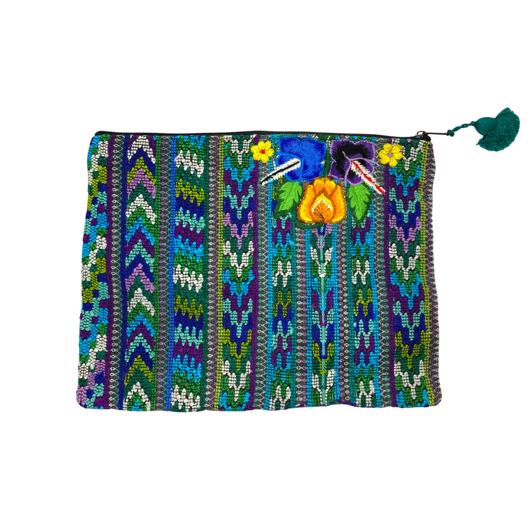 Maya Up-cycled Huipil Cosmetic One-of-a-Kind Bag - Guatemala