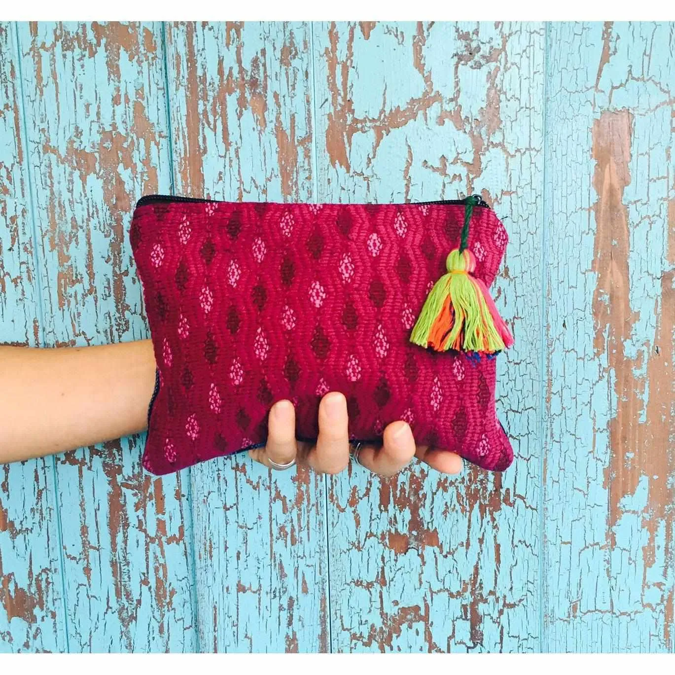 Maya Up-cycled Huipil Cosmetic One-of-a-Kind Bag - Guatemala