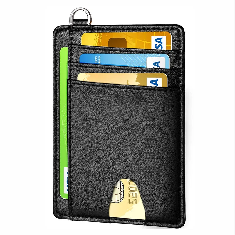 Men's Leather RFID Anti-theft Card Swiping Bag