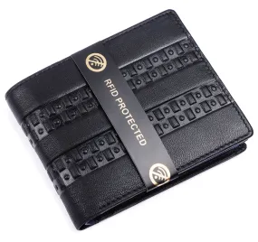 MENS LEATHER WALLET (RFID) 93704 (BLACK)