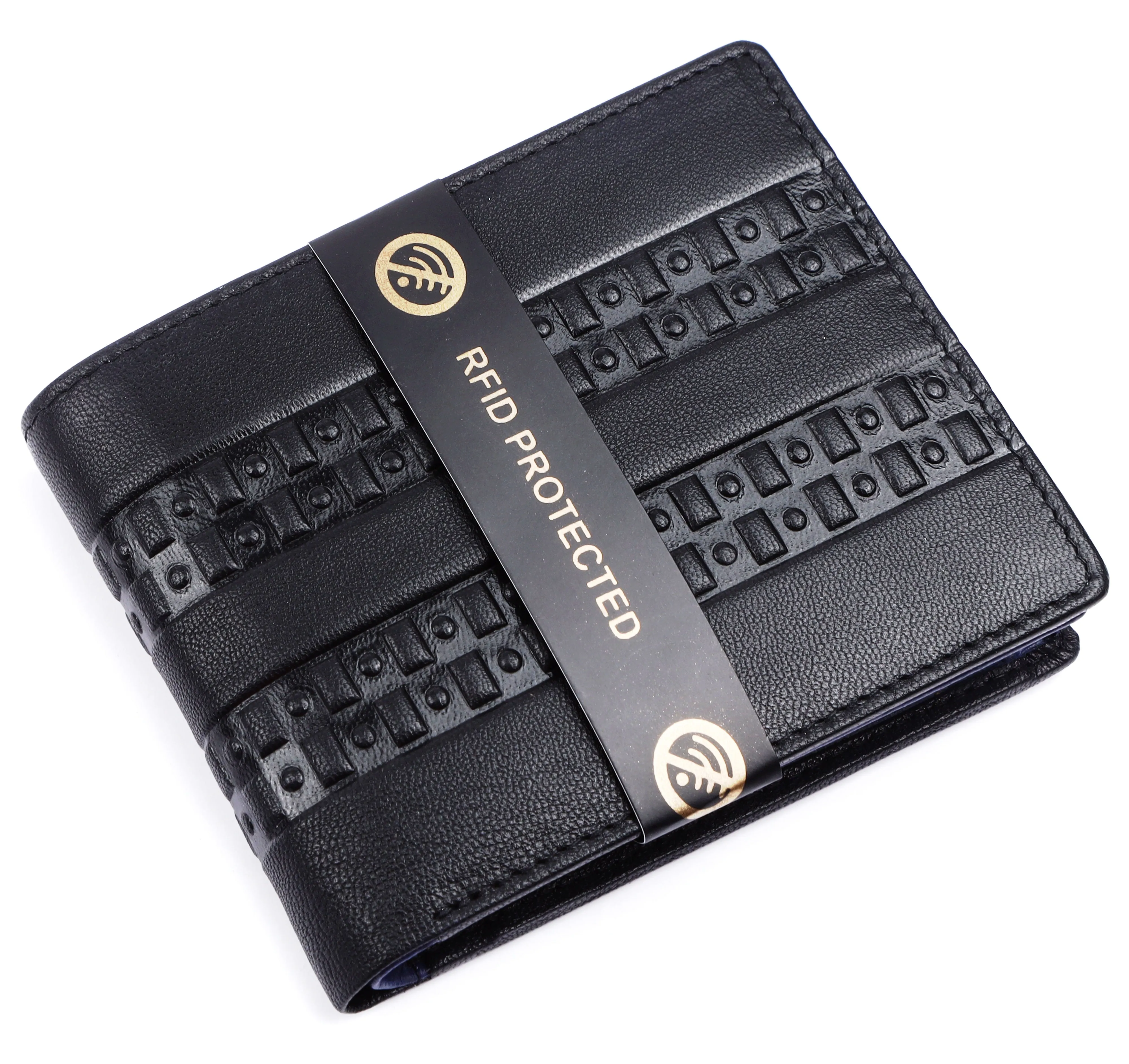 MENS LEATHER WALLET (RFID) 93704 (BLACK)