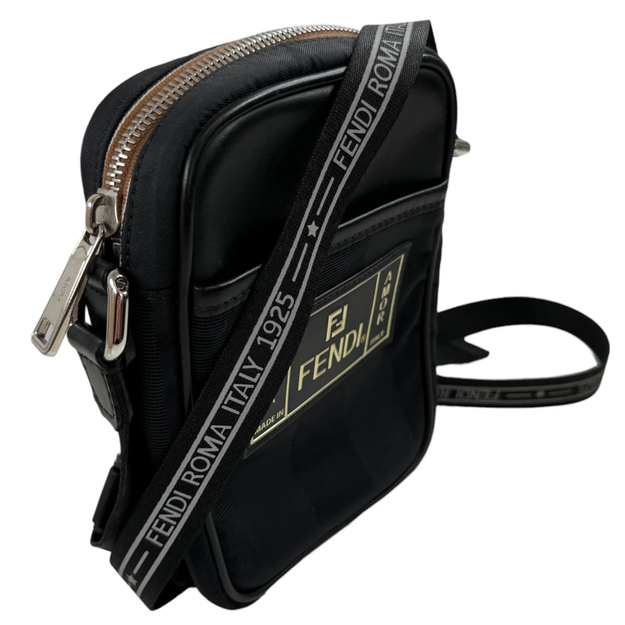 Men's Logo Amor Messenger Bag Black