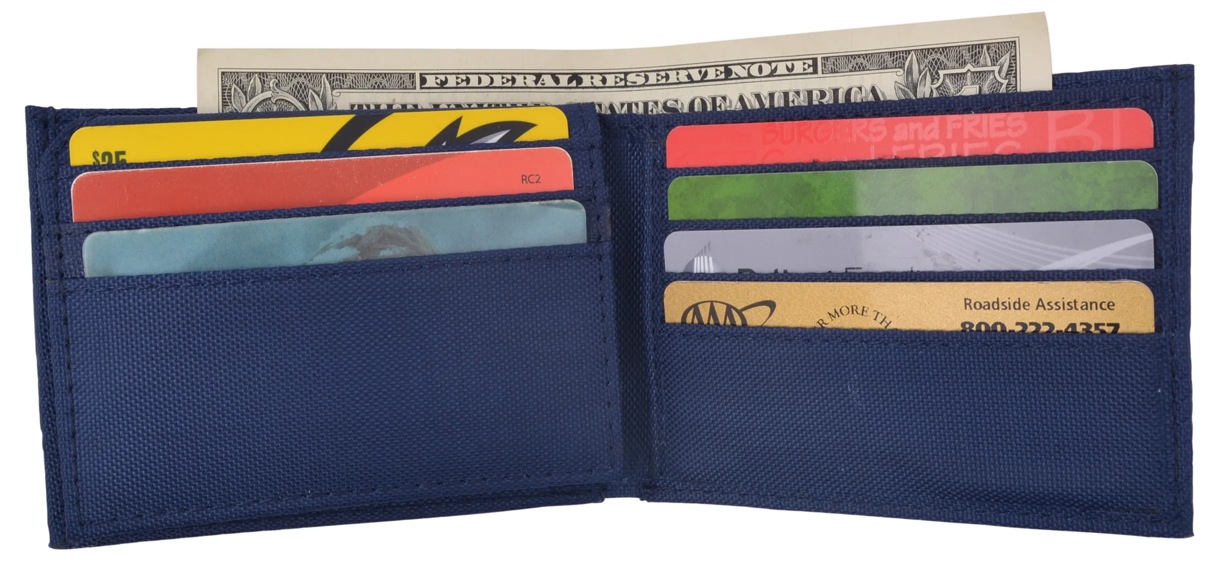 Men's Nylon Slim Classic Bifold Wallet in Colors Thin Wallets for Boys