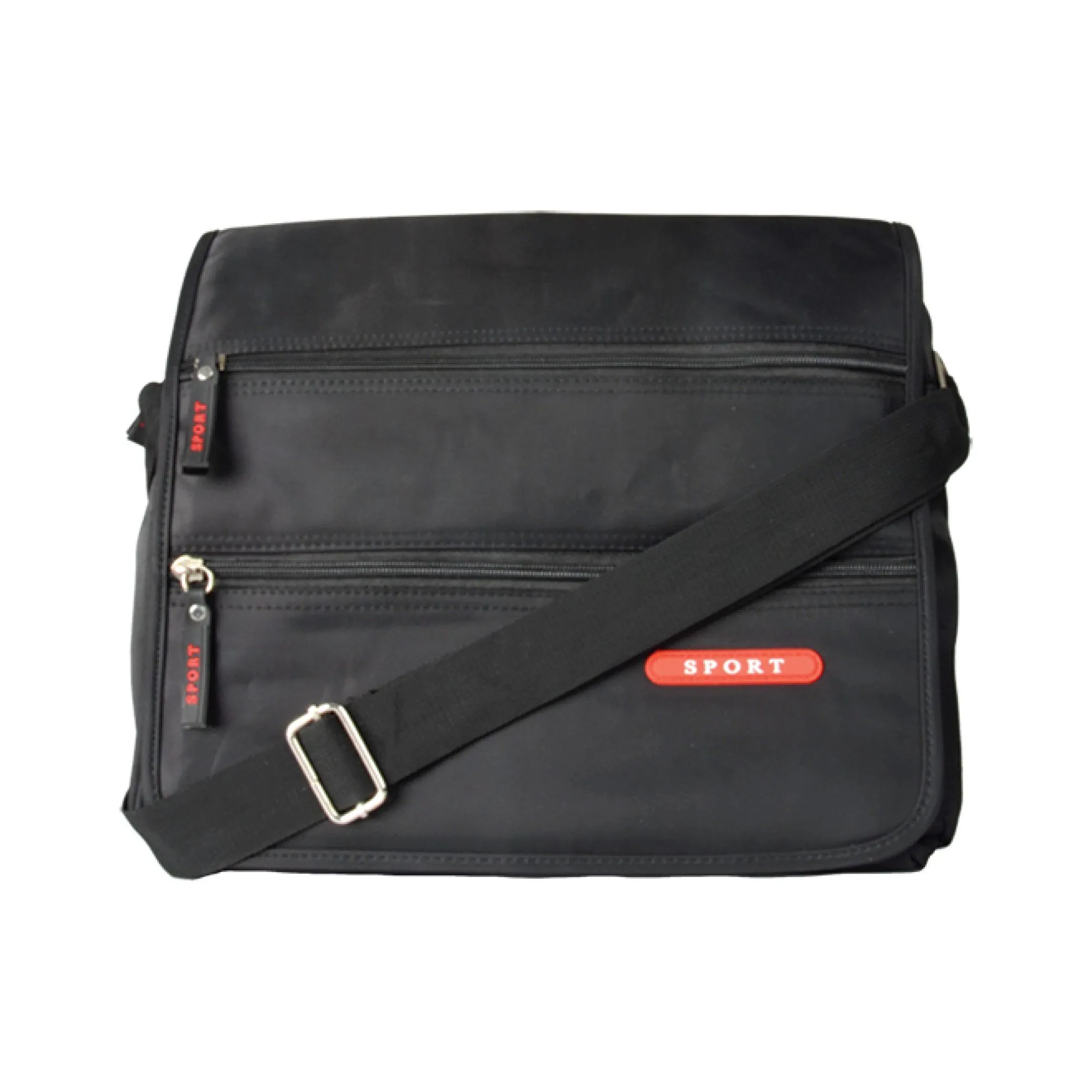 Messenger Bag - Black & Red