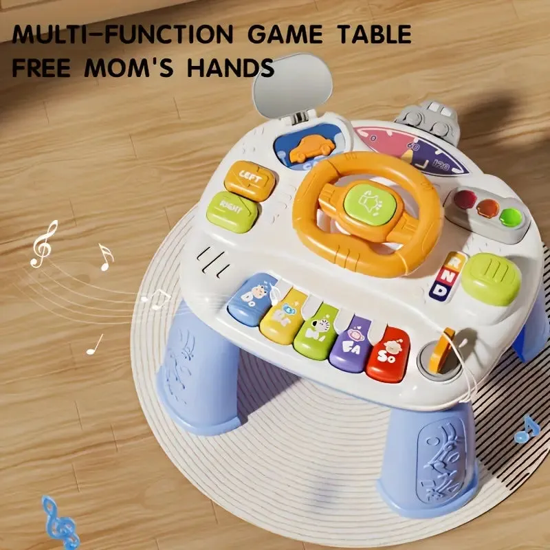 Multi-functional Kids Steering Wheel Game Table