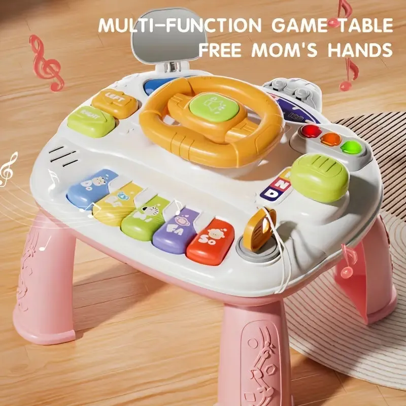 Multi-functional Kids Steering Wheel Game Table