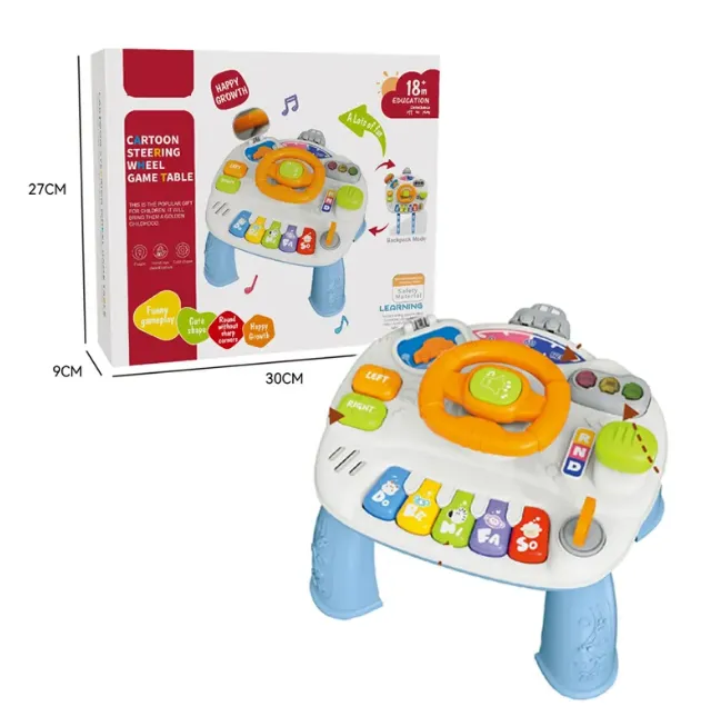 Multi-functional Kids Steering Wheel Game Table