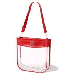 NC State Wolfpack Red Block S Kate Clear Purse