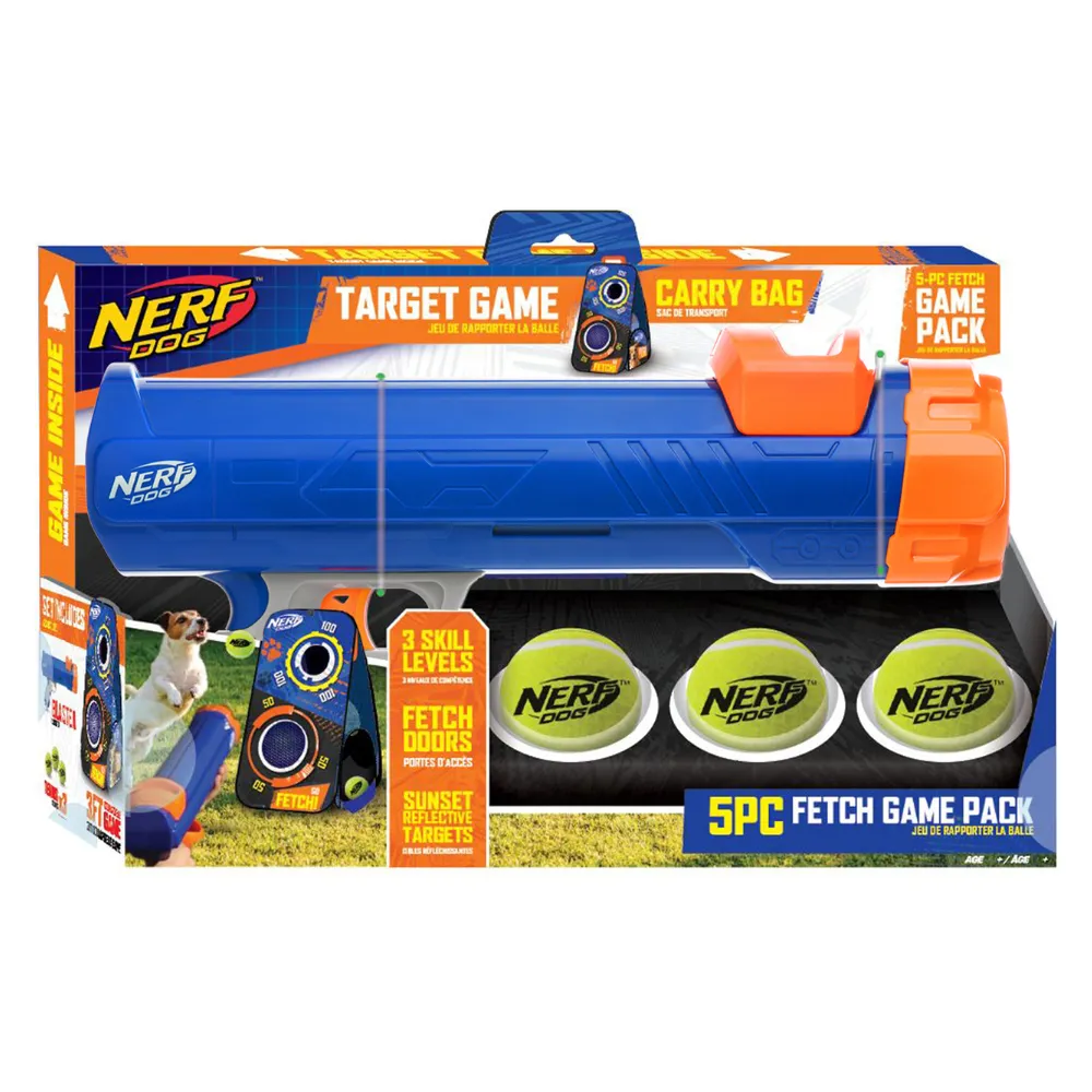 Nerf Dog Tennis Ball Blaster with Target -Plus Carry Bag