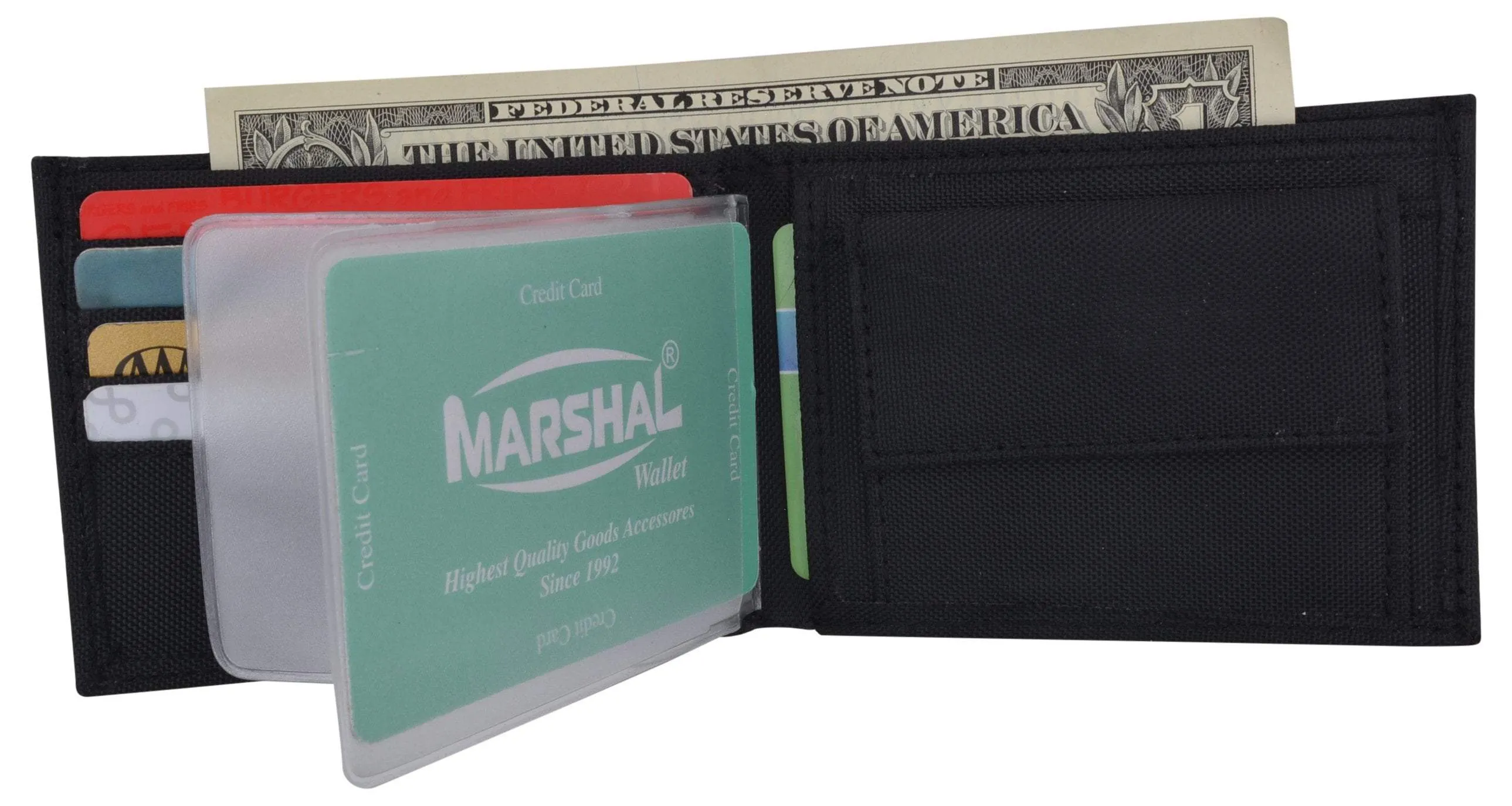 New Boys Slim Thin Nylon Bifold Wallet with Coin Pouch