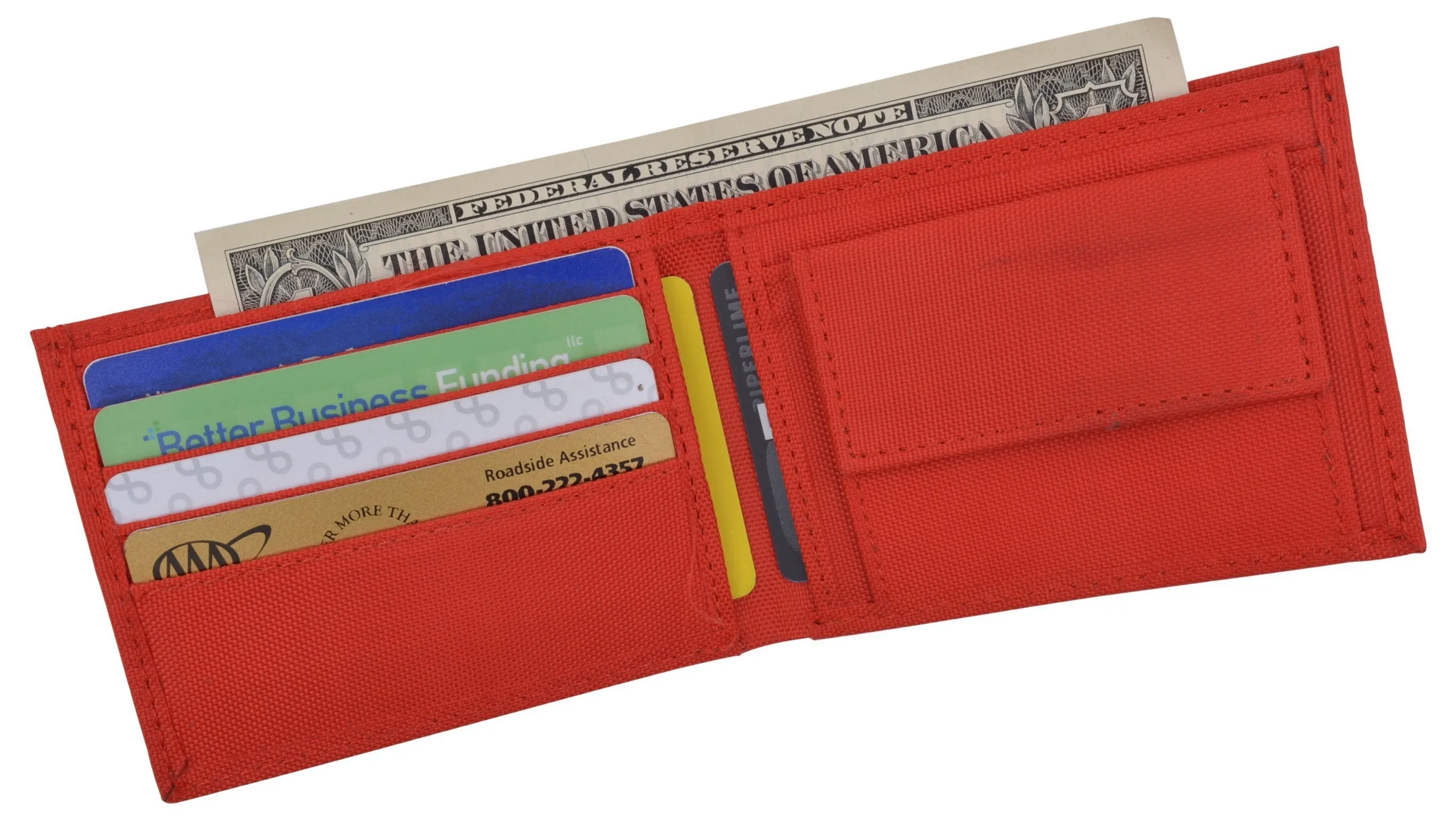 New Boys Slim Thin Nylon Bifold Wallet with Coin Pouch