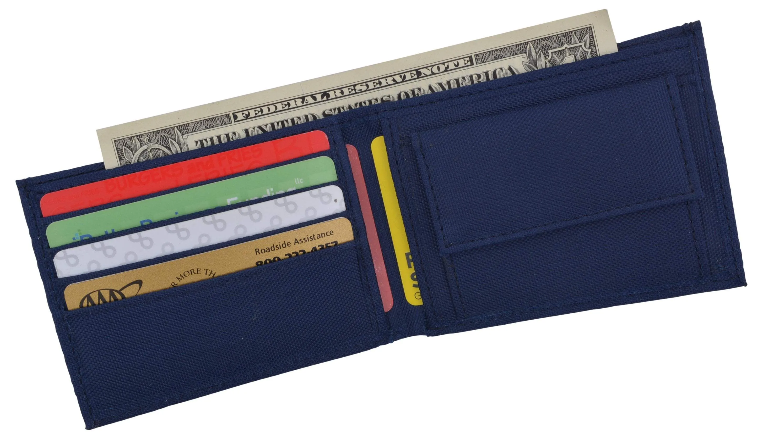 New Boys Slim Thin Nylon Bifold Wallet with Coin Pouch