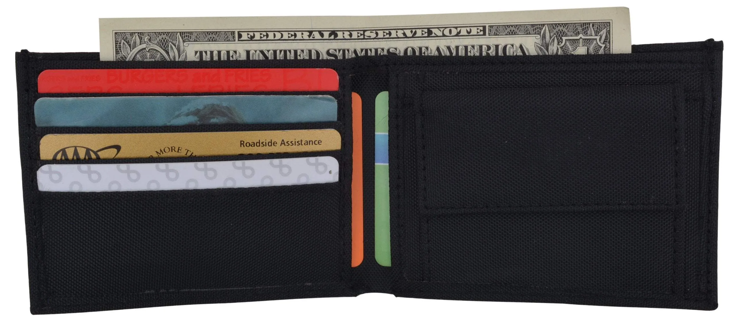 New Boys Slim Thin Nylon Bifold Wallet with Coin Pouch