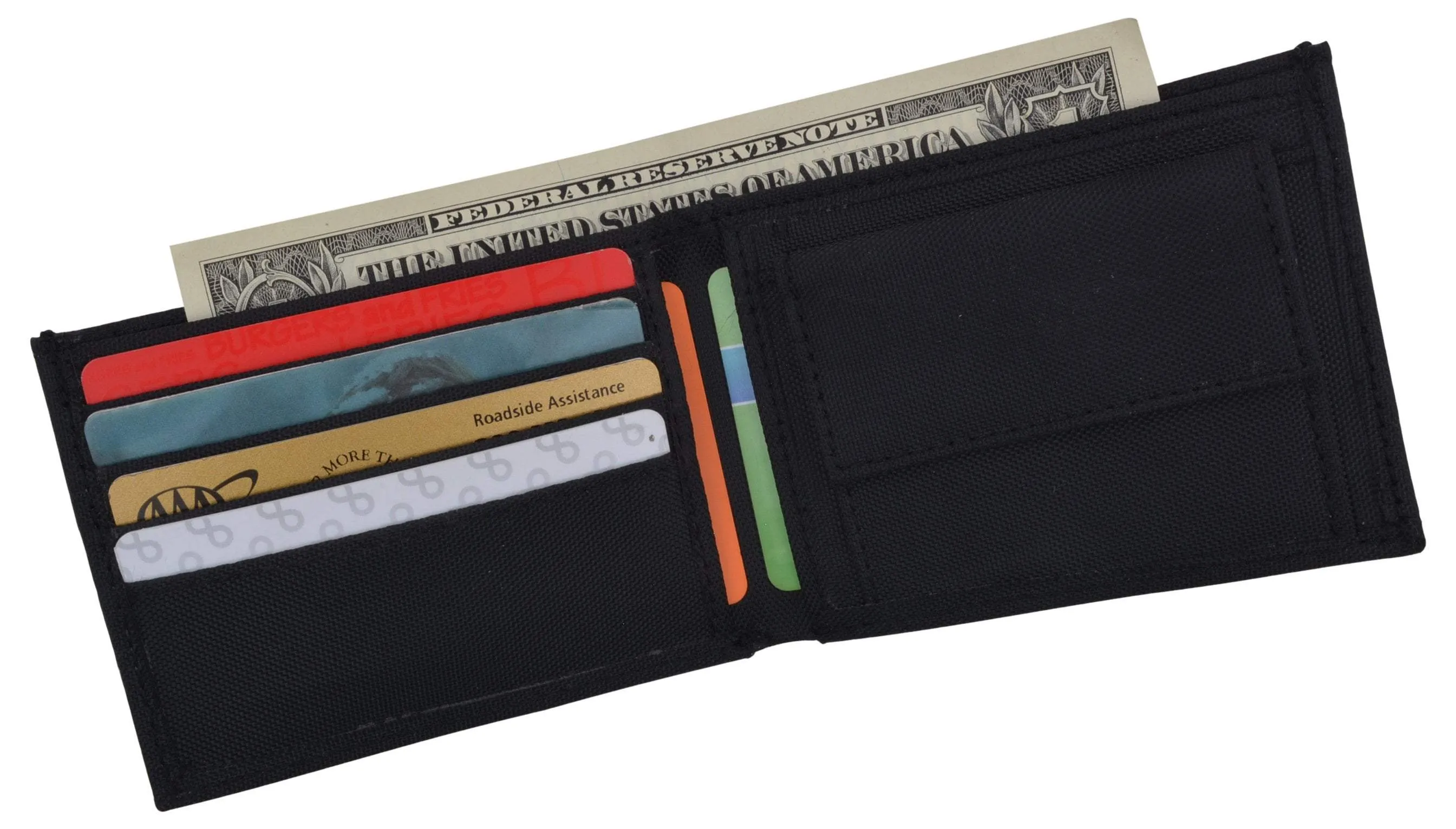 New Boys Slim Thin Nylon Bifold Wallet with Coin Pouch