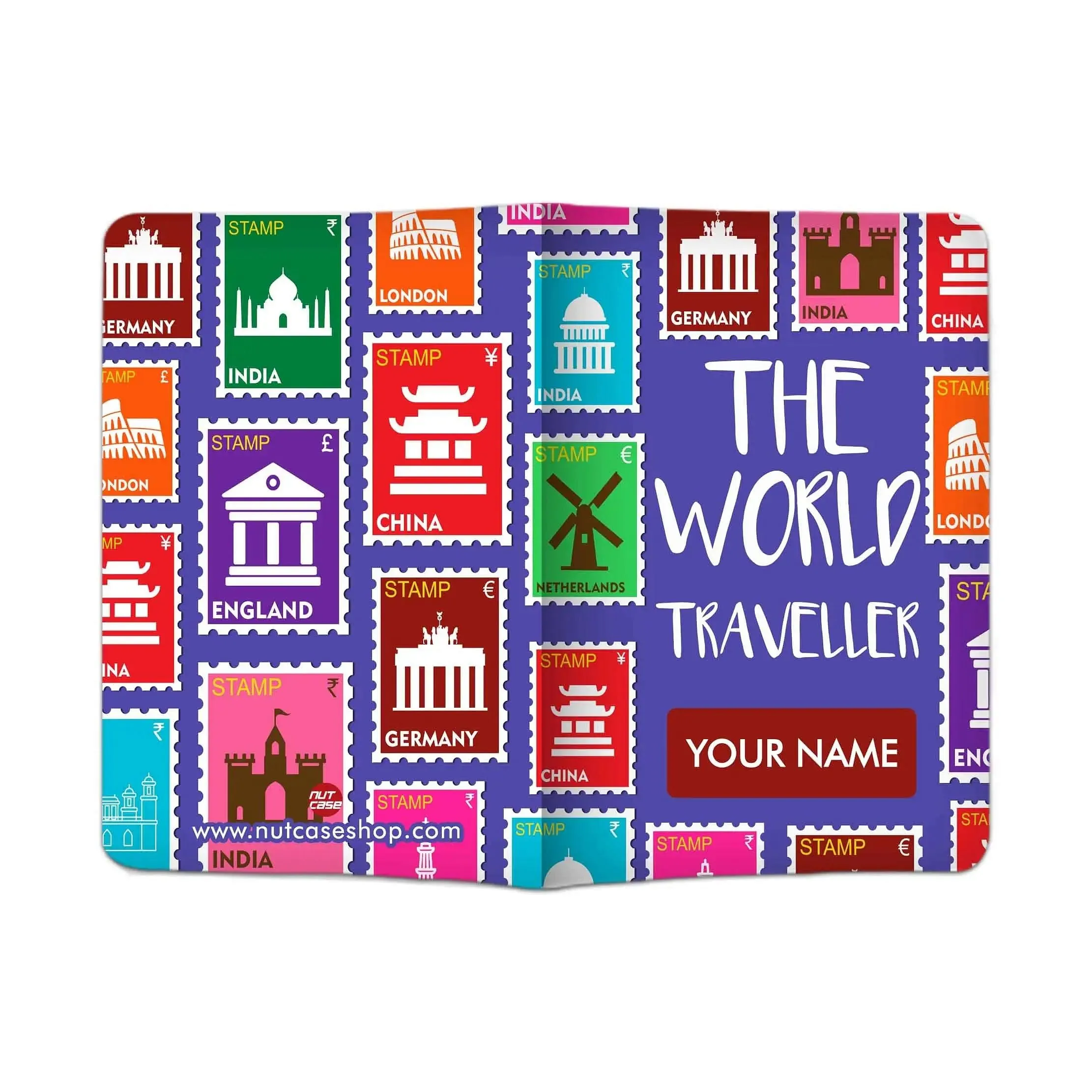 New Personalized Passport Cover -  The World Traveller