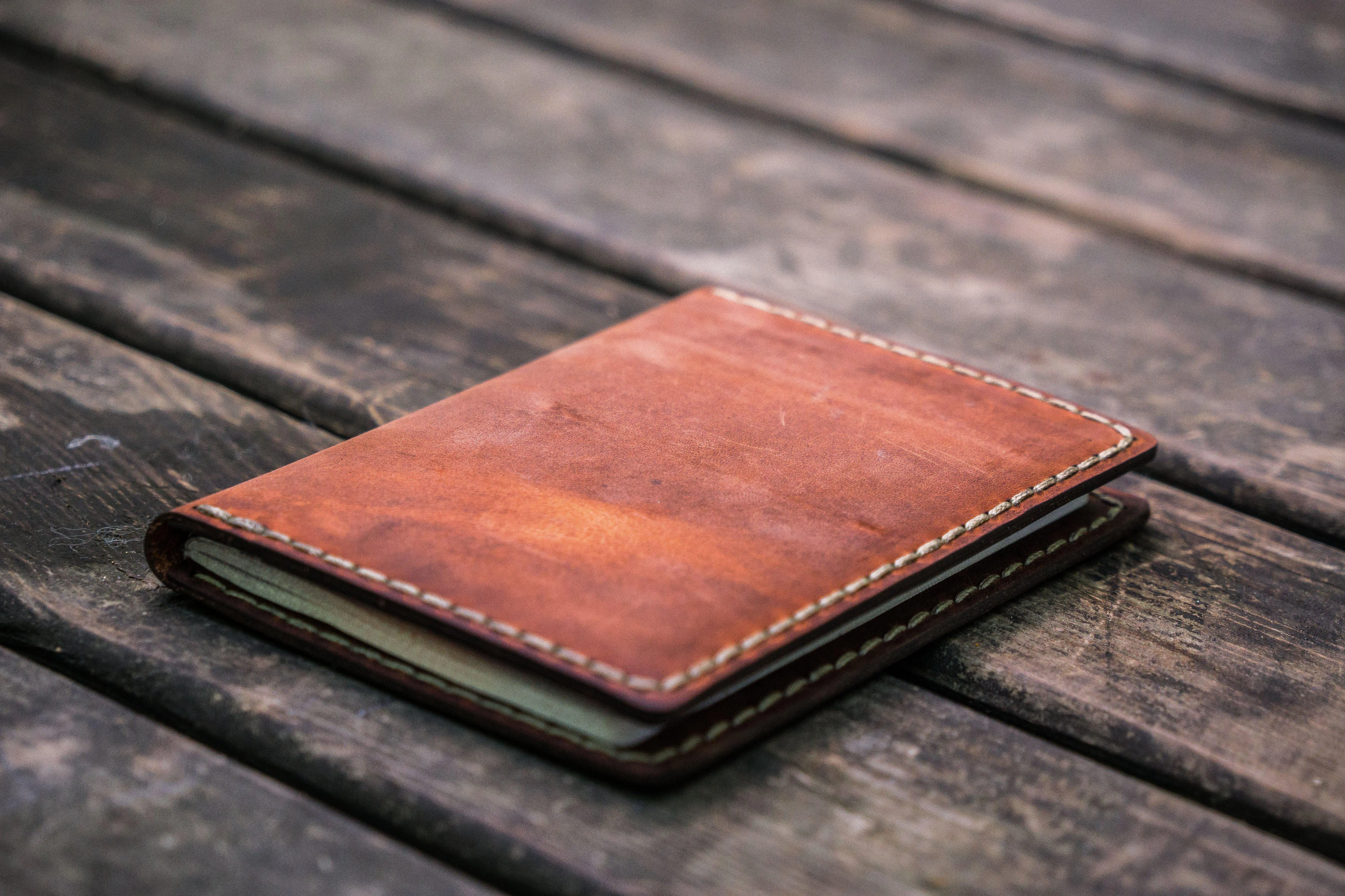 No.06 Leather Passport Holder - Crazy Horse Orange