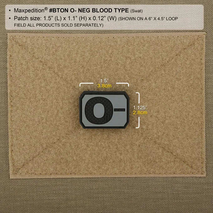 O- Blood Type Morale Patch