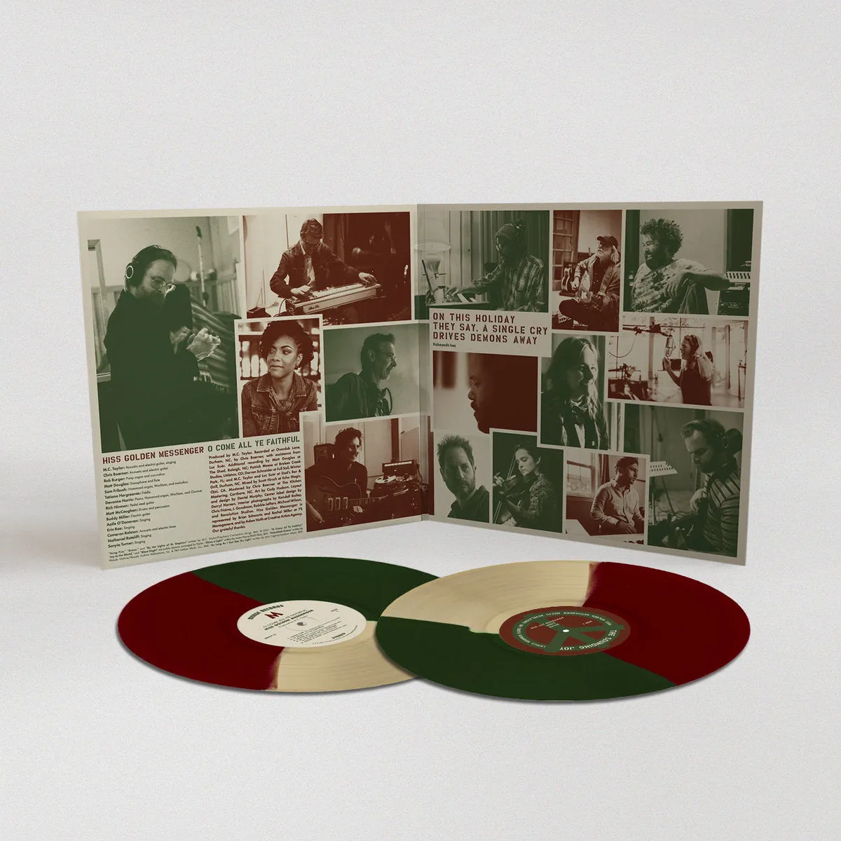 O Come All Ye Faithful Vinyl LP (Tri-Color Segment Bone Green Red)