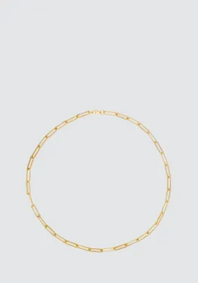 Olivia 68 Pave Paperclip Necklace