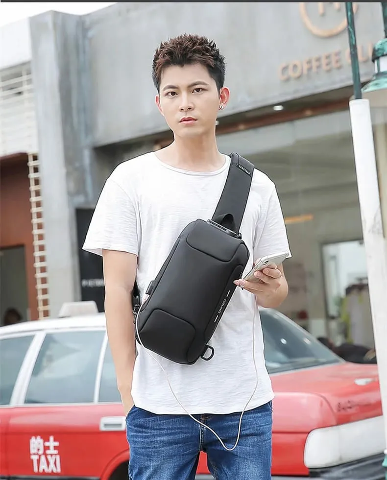 OZUKO Multifunction Anti-theft Shoulder Crossbody Waterproof Messenger Bag