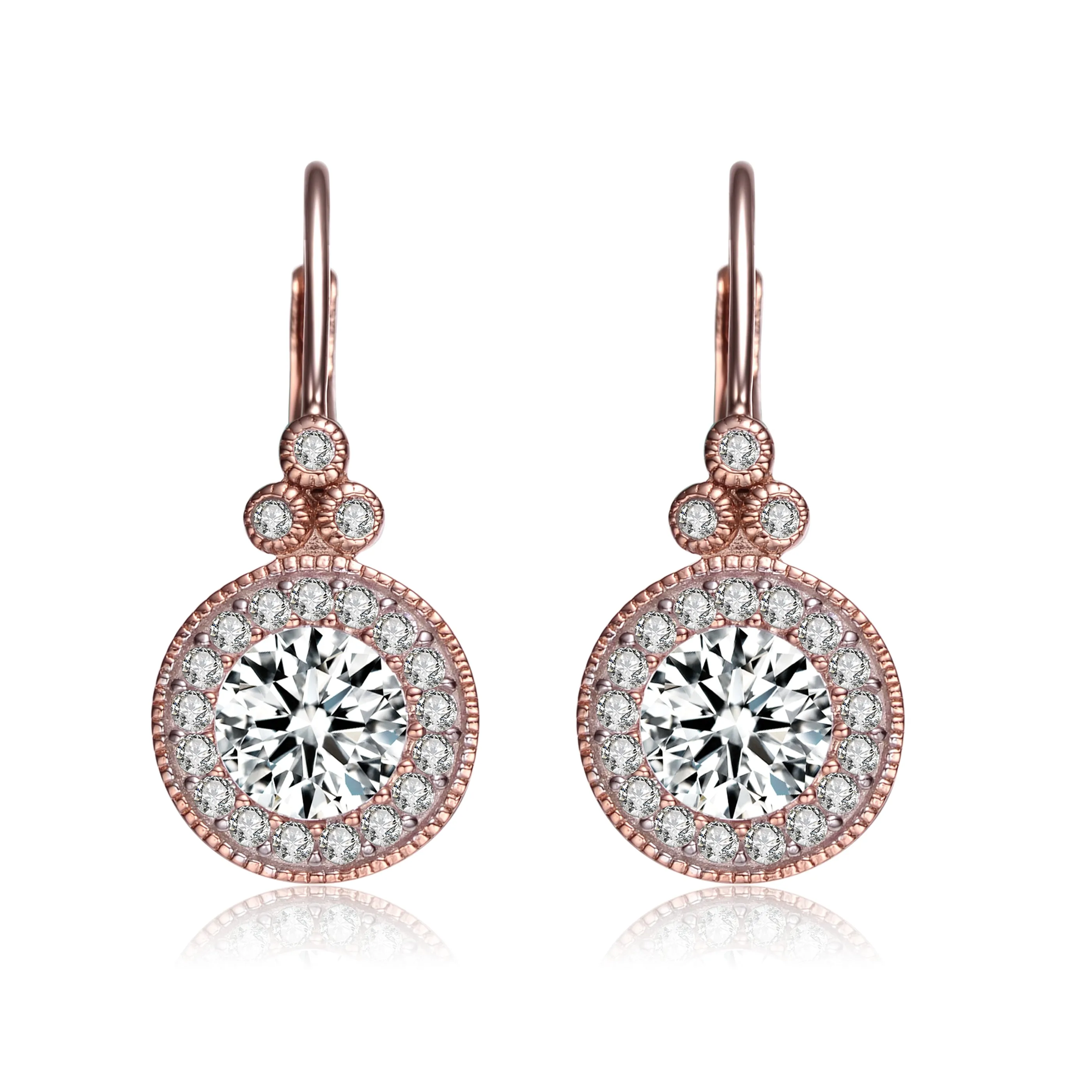 Palais Rose Gold Antique Drop Earrings