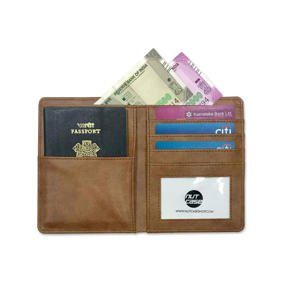 Passport Cover Wallet Travel Document Organizer  - Earth Explorer