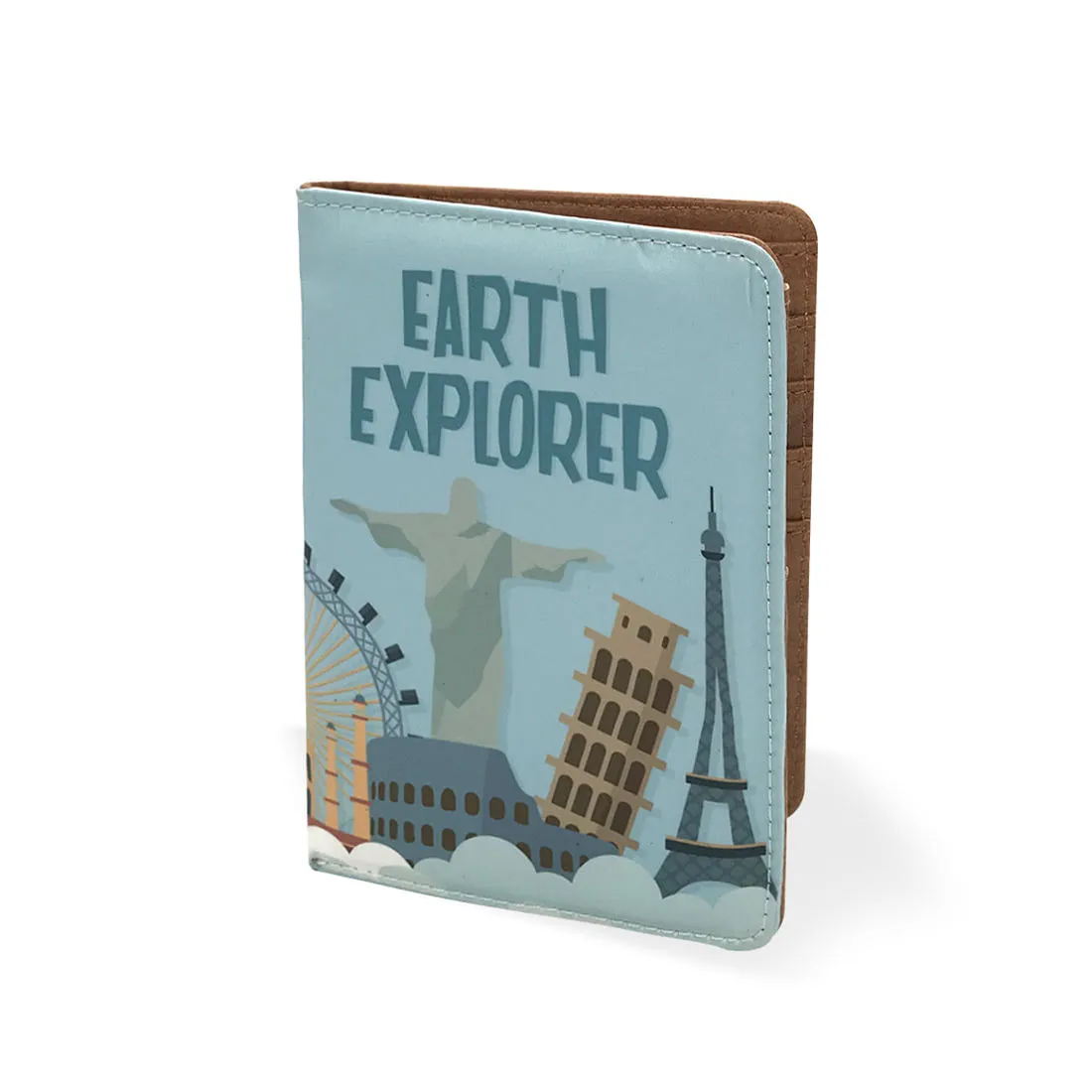 Passport Cover Wallet Travel Document Organizer  - Earth Explorer