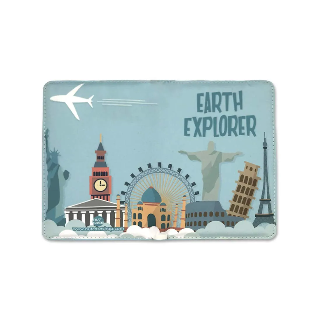 Passport Cover Wallet Travel Document Organizer  - Earth Explorer