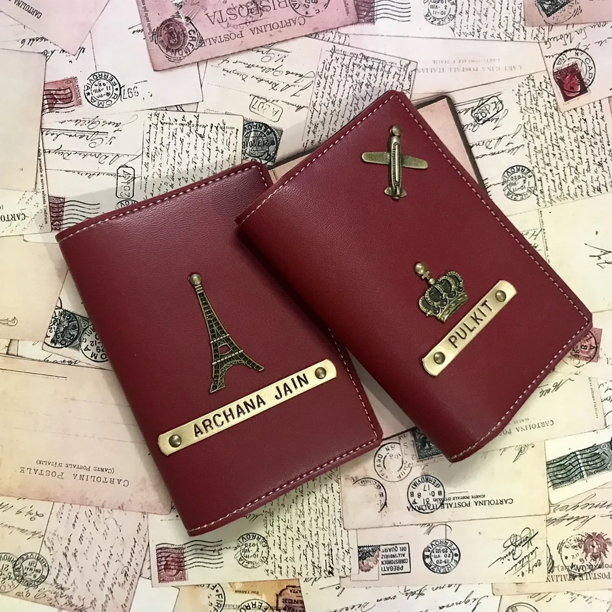 Passport Covers (Wine) - One Charm