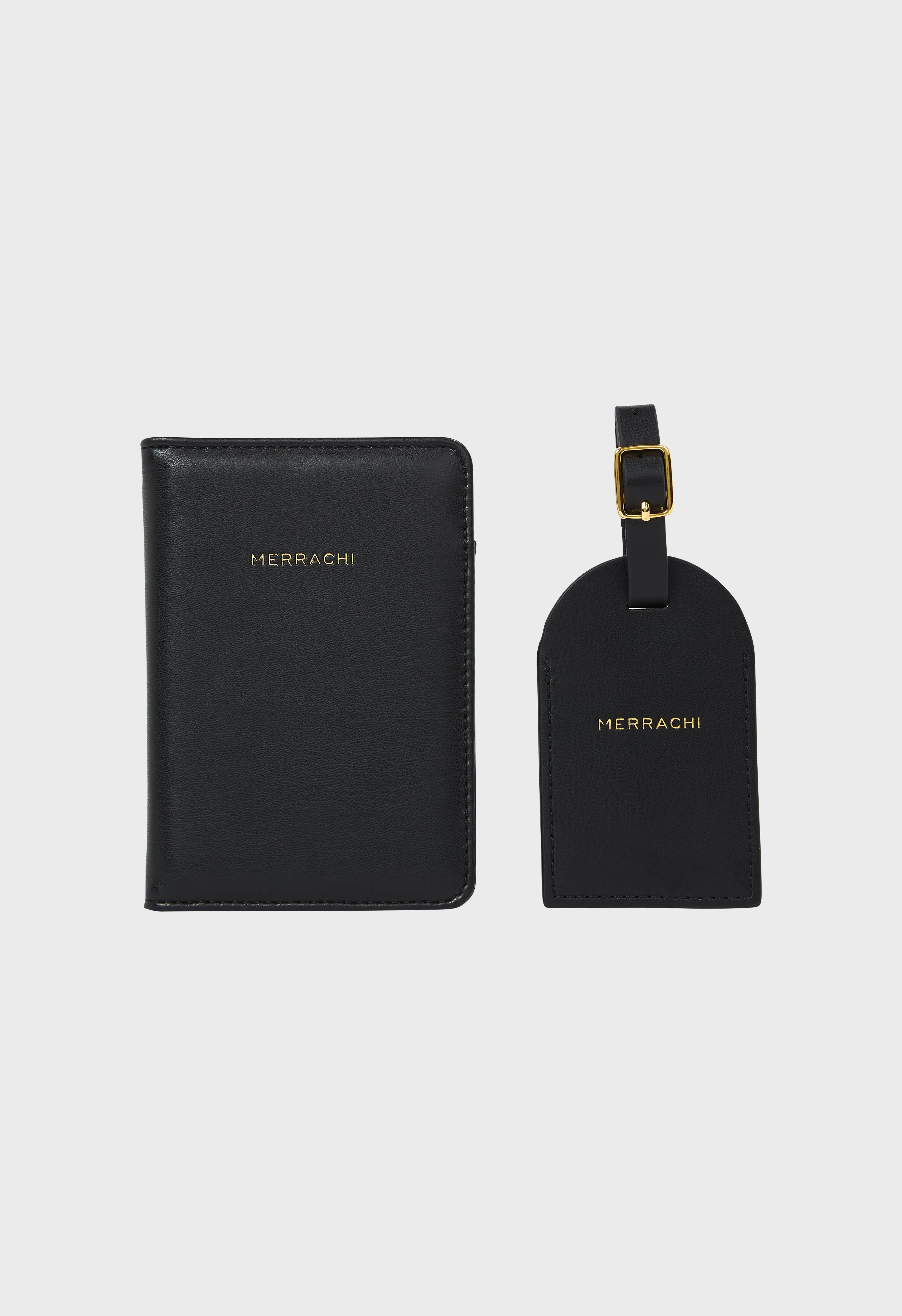 Passport Holder and Luggage Label | Black