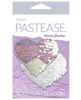 Pastease Color Changing Flip Sequins Heart - Pearl/White O/S