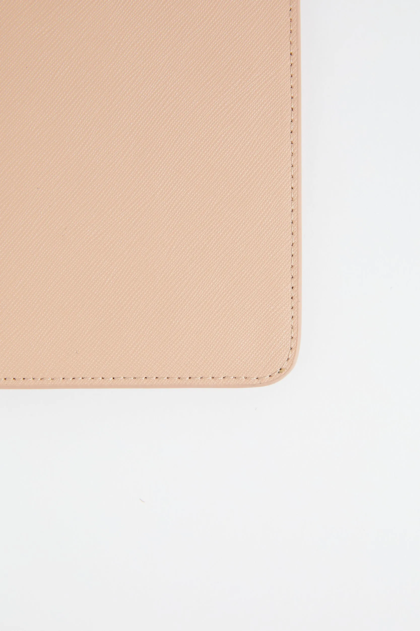 Personalised Leather Passport Cover - Nude Saffiano