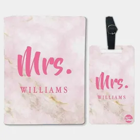 Personalised Mr & Mrs Passport Cover Anniversary Gifts for CouplesLuggage Tag  -  Mrs Traveller