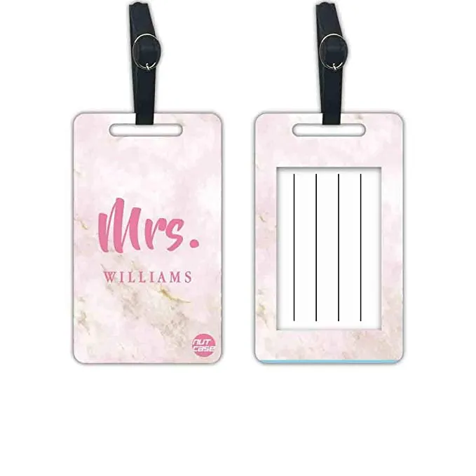 Personalised Mr & Mrs Passport Cover Anniversary Gifts for CouplesLuggage Tag  -  Mrs Traveller