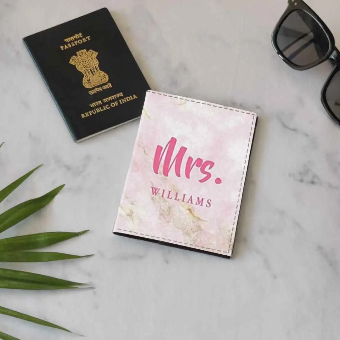 Personalised Mr & Mrs Passport Cover Anniversary Gifts for CouplesLuggage Tag  -  Mrs Traveller